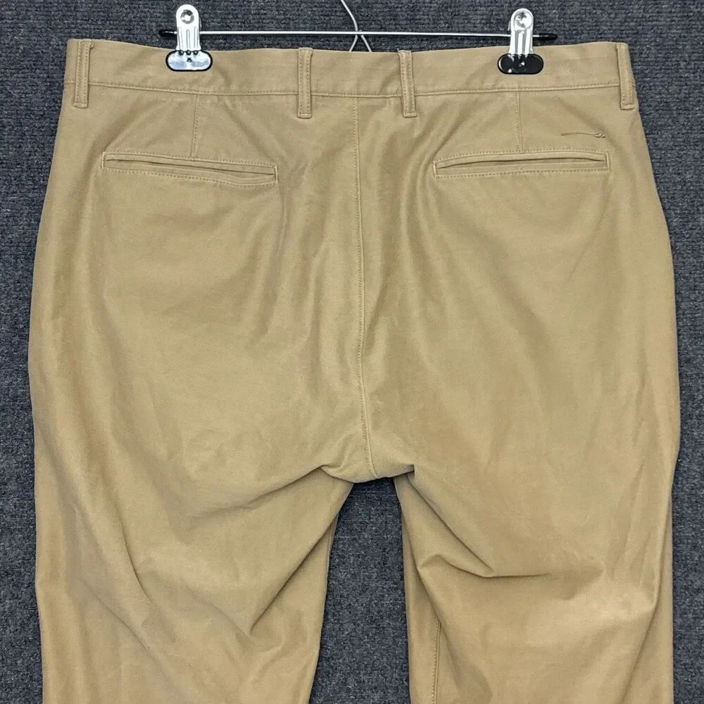J Crew Athletic Performance Pant 35/34 Tan Oarsman Tapered 1040 Classic Preppy